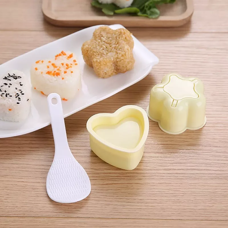 

1 set of 3 Triangle DIY Sushi Molds Home Kitchen Sushi Bento Tool Accessories Bento mold