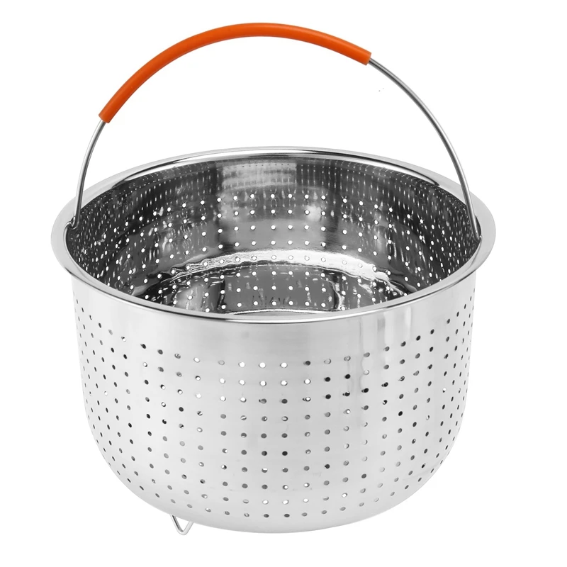 

Stainless Steel Steaming Basket Scalding-Proof Steaming Cage Multi-Functional Fruit Cleaning Basket