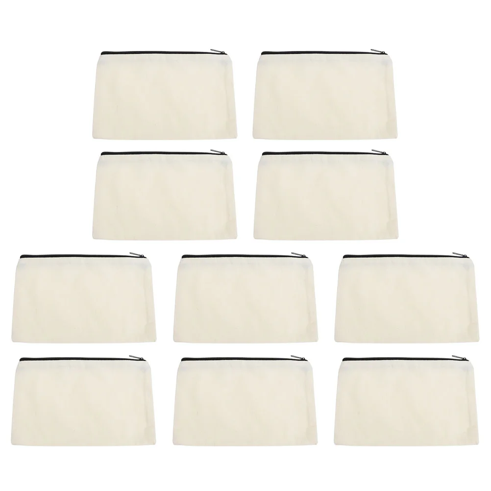 

Pouch Canvas Zipper Transfer Makeup Bagsbagheat Iron Container Toiletry Travel Vinylcase Pen Craft Diy Blank Sublimationpurse