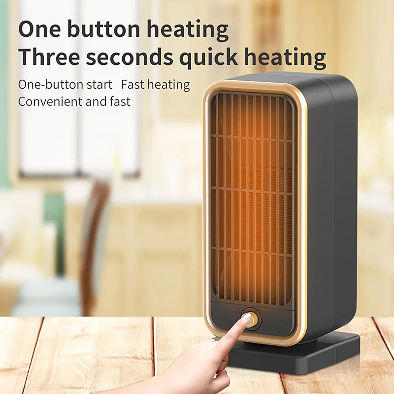 

One Key To Start Desktop Heating Fan Portable Electric Heater Low Noise Energy-saving Ptc Heating Household Appliances