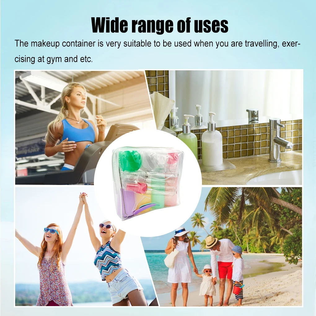 

16 Pieces Kit Travel Toiletries Bottle Detachable Flexible Container