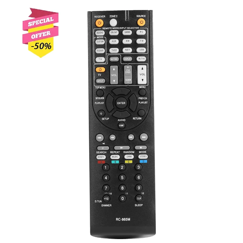 Новый телефон, телефон с дистанционным управлением, совместимый с Onkyo, AV ресивер, RC-865M TXNR525, телефон с дистанционным управлением HTR391