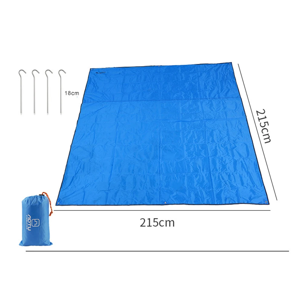 

Уличный влагостойкий напольный коврик для газона, ткань для пикника с четырьмя наземными гвоздями, кемпинг, пеший туризм, пикник, обеденный ...