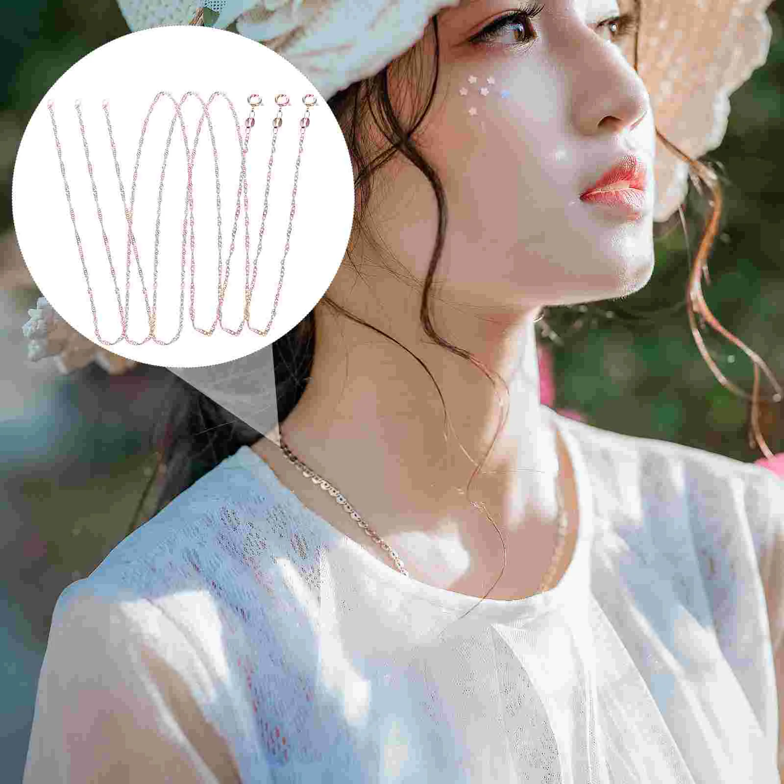 

Pendant Necklace Women DIY Copper Chain Ladies Jewellery Making Accessory Chains Craft material