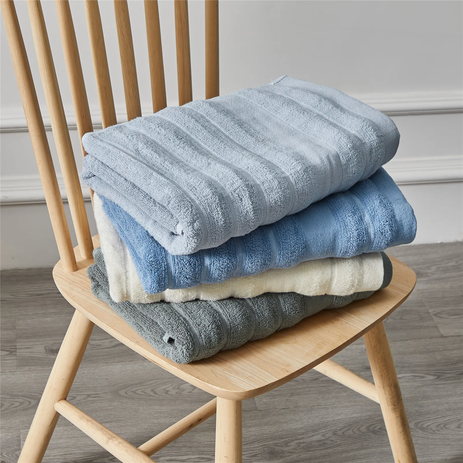 100 cotton bath towels set soft bath towels highly absorbent bathroom towels for adults solid color hand towels washcloths free global shipping