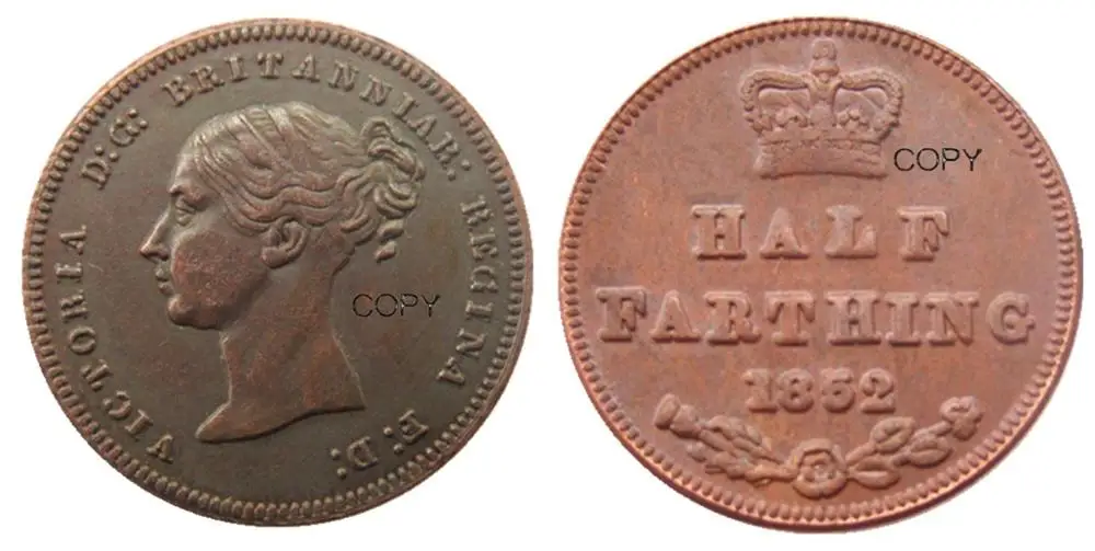 1852 Великобритания Великобритания/цейлонская Виктория копия монет