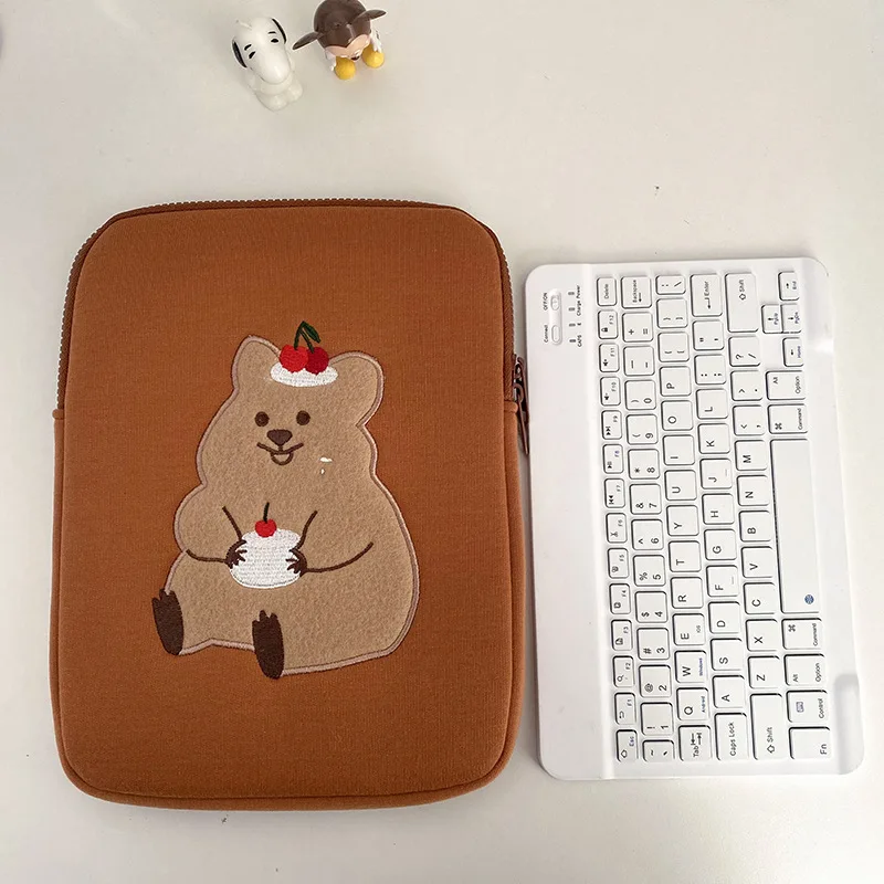 New Ins Cherry Bear Mac for Ipad Pro 9.7 10.8 Laptop Case Korea Protective Cover 11 13 15 inch Tablet Inner Sleeve Bag Pouch