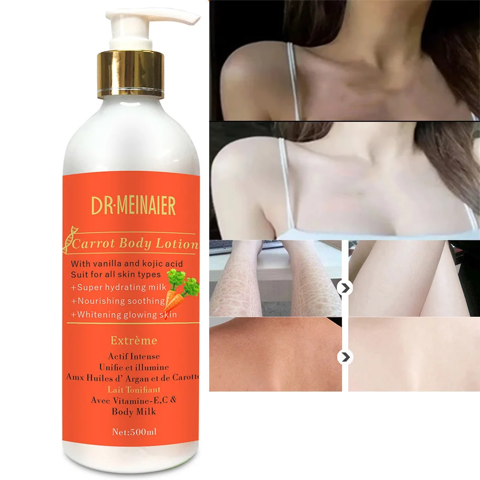 

500ml Carrot Multi Vitamin Whitening Body Lotion,With Vitamins A,E,B3, Increase Skin Radiance,Even Skin Tone,Daily Moisturizer