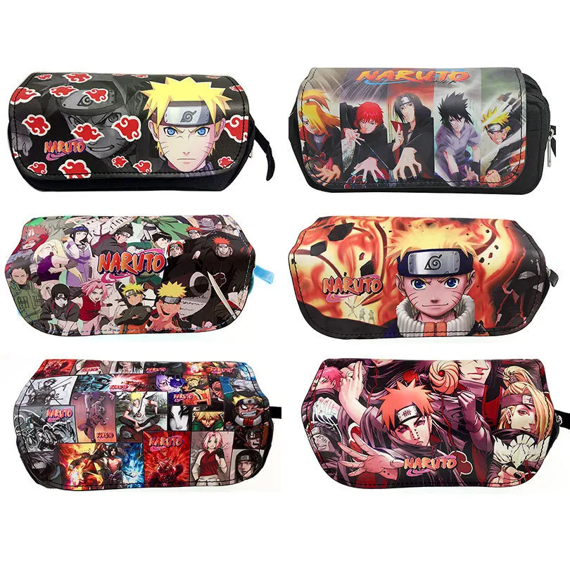 

Large Capacity Anime Naruto Pencil Cases Anime Pencil Pouch Pen Box for Student Big Capacity Bag Office Zipper Stationery