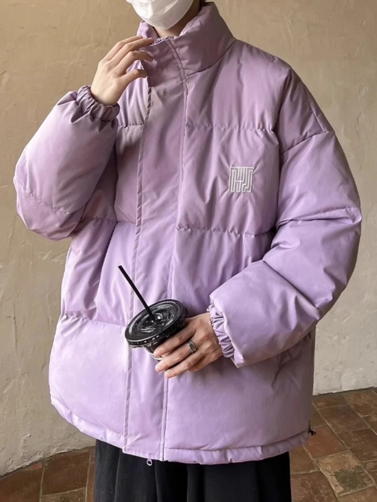 Cotton-padded jacket Men's Winter Thickened Outerwear Boys 2024 New Stand Collar Cotton-Padded Clothes Youth Fashion Warmth R...