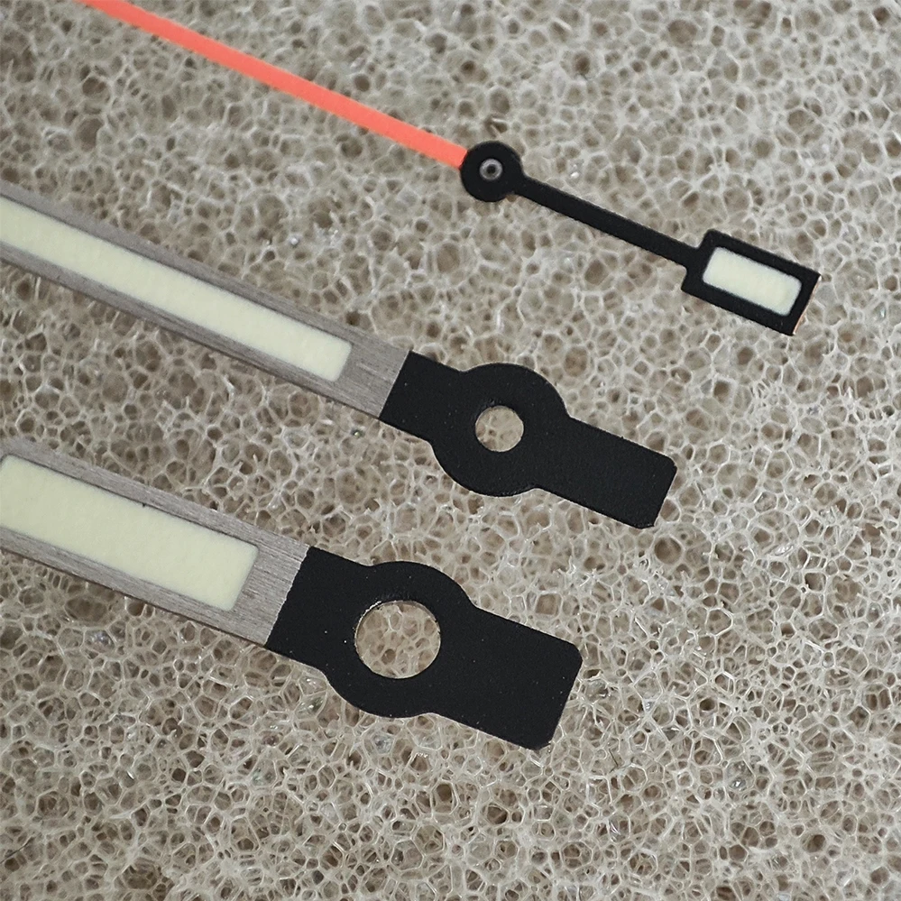 Watch accessories needle three hands C3 green luminous orange second hand for NH35/36/4R/7S movement dial case MOD