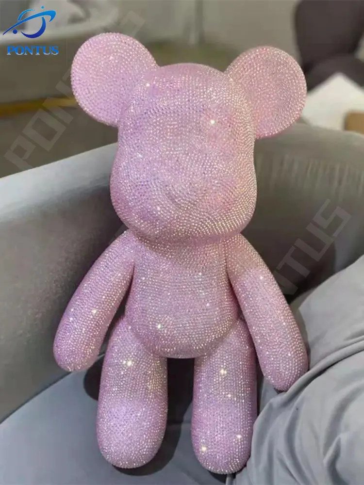 

Handmade Diamond Bear DIY Violent Bear Figurines Christmas Crystal Bears Aesthetic Room Crafts Gift Decor Halloween Decorations