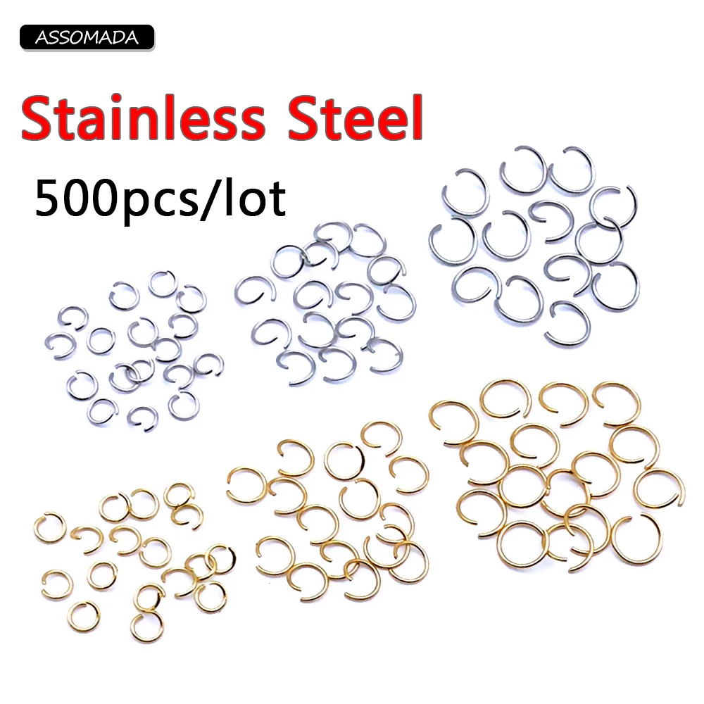 

500pcs/1Lot 3/4/5mm Stainelss Steel DIY Jewelry Findings Open Single Loops Jump Rings Earring Split Ring For Jewelry Making