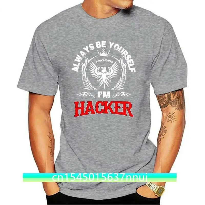 

Новая футболка, модная мужская футболка, bioshick HACKER Be Yourself i'm HACKER