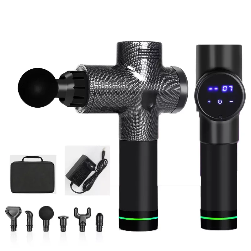 

NEW2023 30 Speeds LCD Display Massage Gun Muscle Relaxation Fascia Gun High Frequency Vibration Deeply Massage Body Pain Relief