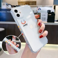 new material smiley phone case for iphone 12 mini 11 13 pro max xs max x xr 8 7 plus side printing cases silicone cover shell