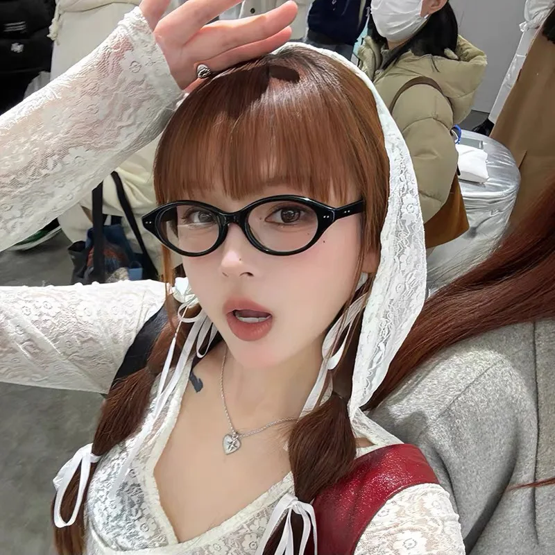 Очки овальной формы для женщин винтажные ретро-стили анти-синий свет