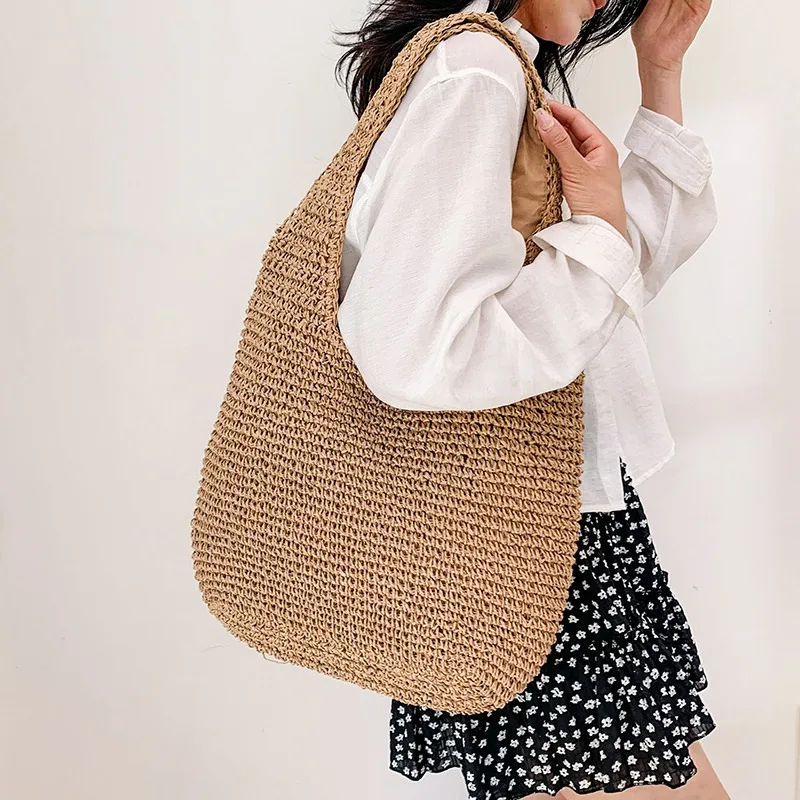 Новинка 2023 года летние нишевые дизайнерские женские сумки на плечо с плетением