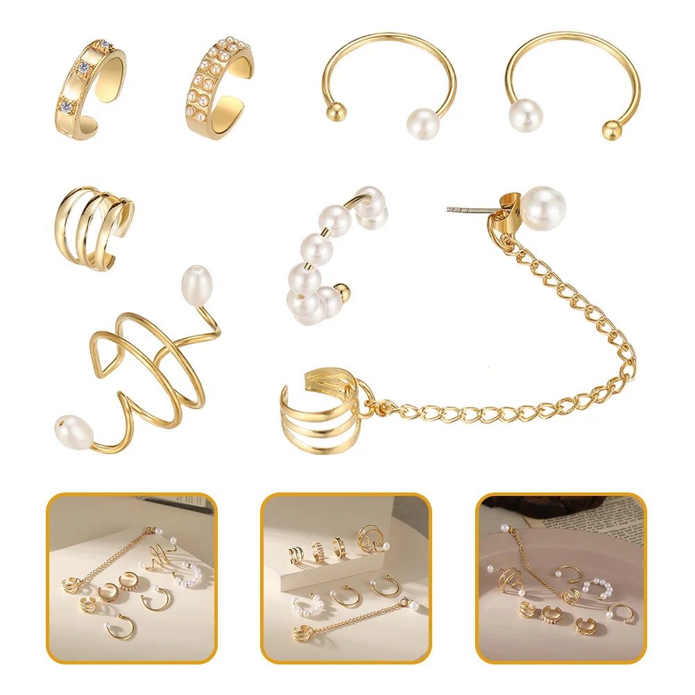 

1 Set Earrings Bone Cuff Clips Jewelry for Teens Girls
