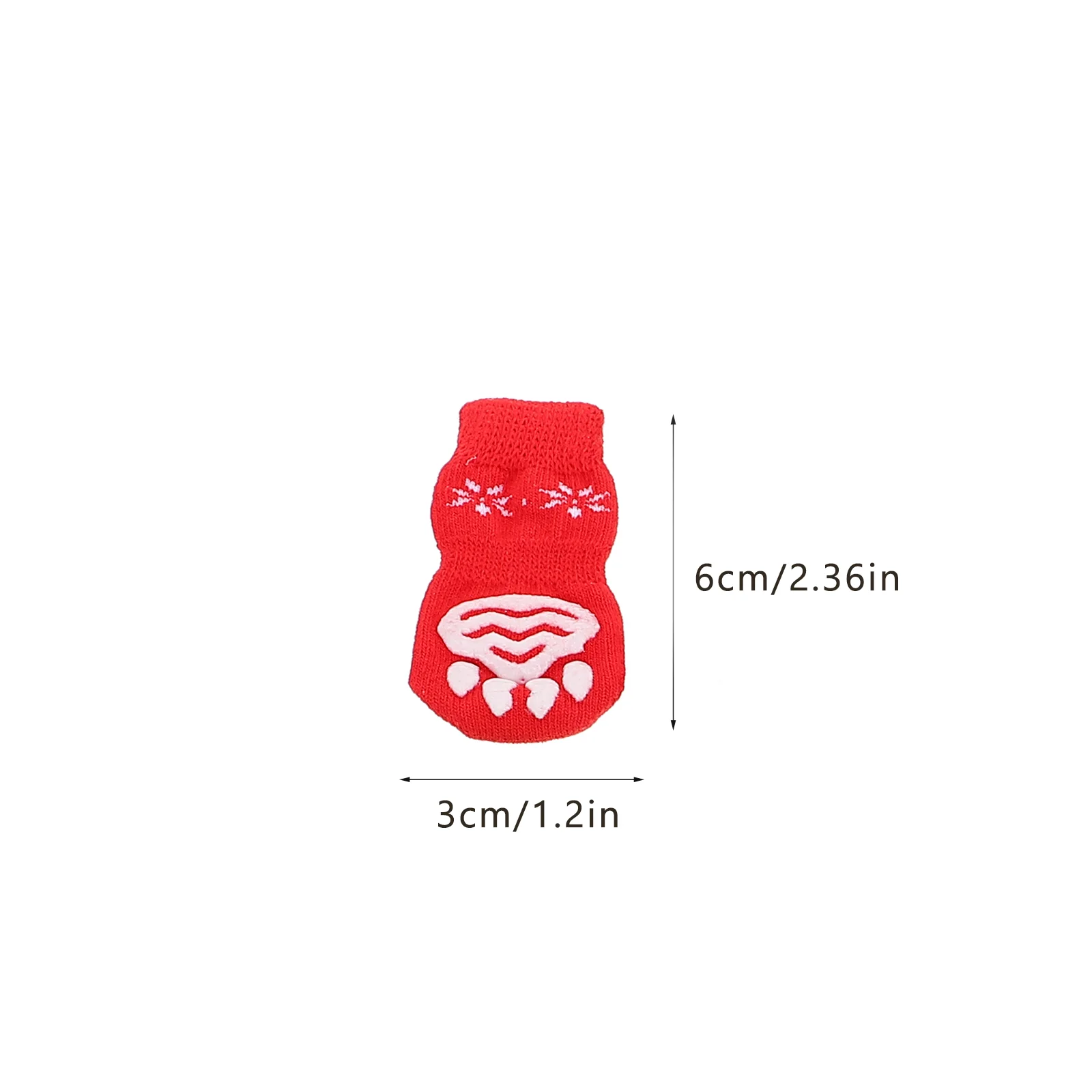 

16Pcs Anti-skid Socks Paw Protection Socks Christmas Style Pets Socks