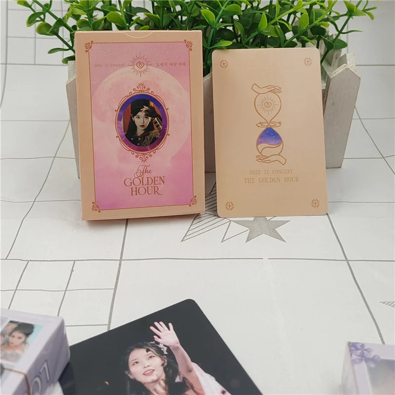 

55PCS/ Kpop IU The Golden Hour Lomo Card HD Photo Fan Collection Lilac Lee Ji Eun Idol Card Album Gift