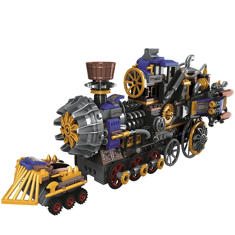 

Age Of Steam Creative City Battle Train MOC Building Blocks Model Sets Bricks Classic Toys For Kids Gift Idea World War II WW2