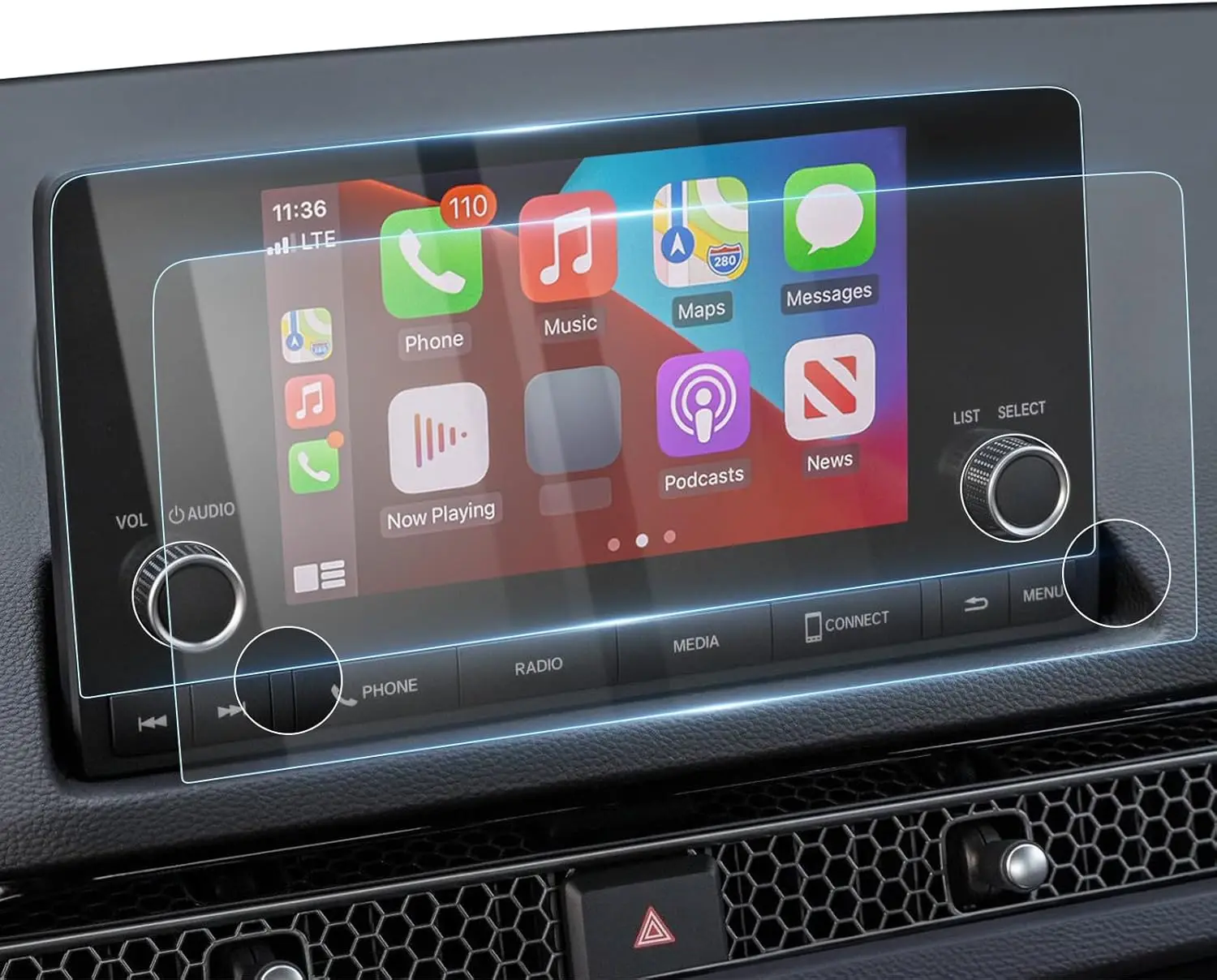 

7 дюймов для Honda Civic LX Sport EX 2022-2024 2025/CR-V 2023-2025/HR-V 2023-2024 Civic сенсорный экран пленка из закаленного стекла