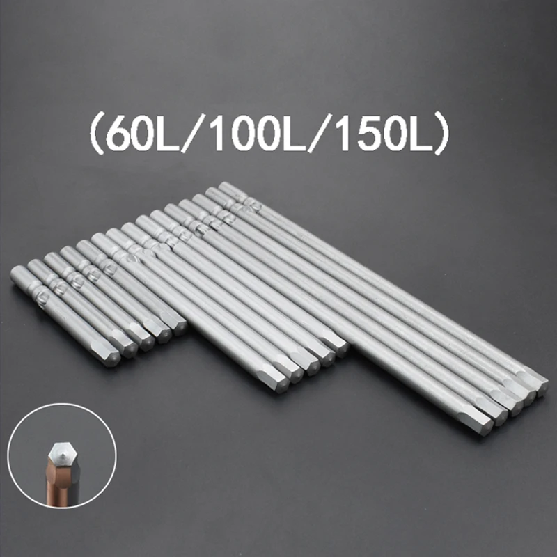 10 шт. 60 мм/100 мм/150 мм 802 6 круглый хвостовик электрические шестигранные отвертки H1 5