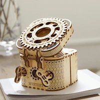123pcs creative diy 3d treasure box wooden puzzle game assembly toy gift for children teens adult lk502