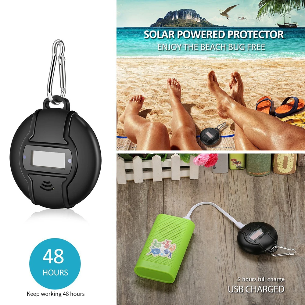 Портативный ультразвуковой репеллент от вредителей на солнечной энергии