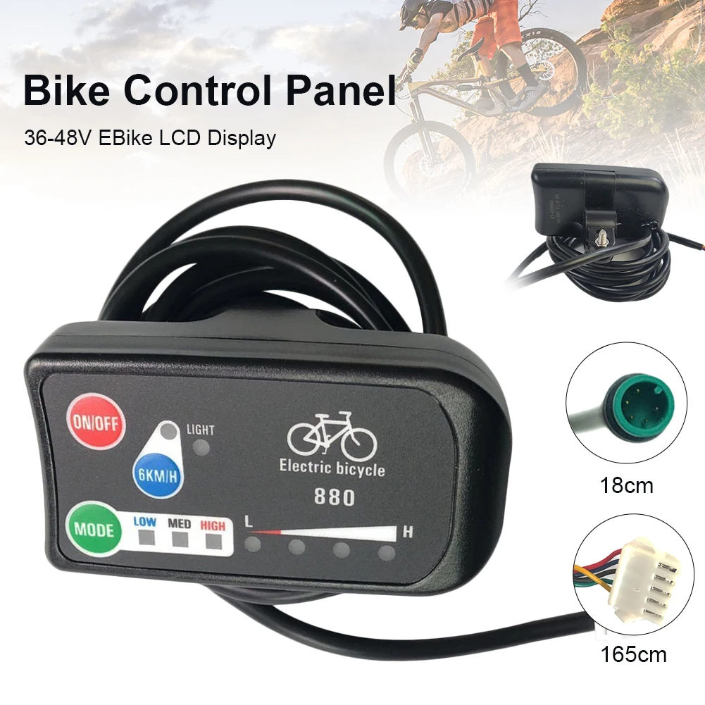

EBike LCD Display 36V 48V LED880 Electric Bike Display for KT Controller Bike Control Panel Bicycle Accessories