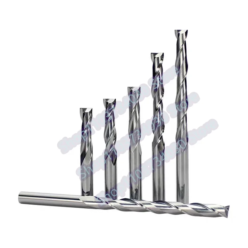 

Двойная флейта, спиральная твердосплавная концевая фреза с плоским носом, фреза с ЧПУ 1/1,5/2 мм, фреза для резки долбежей 1/8 "3,175 мм 4 мм 8 мм