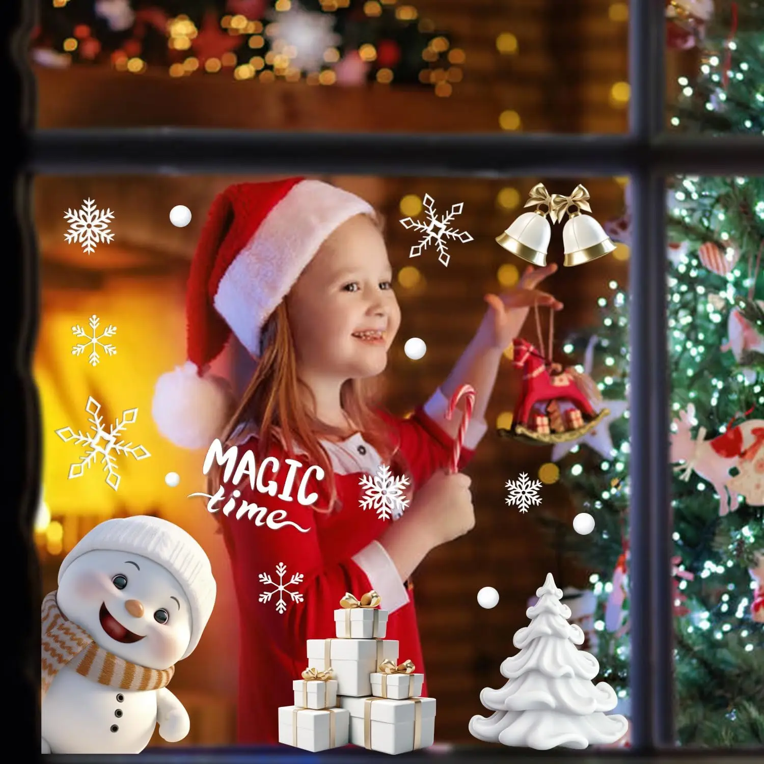 90 шт. наклейки на рождественскую елку