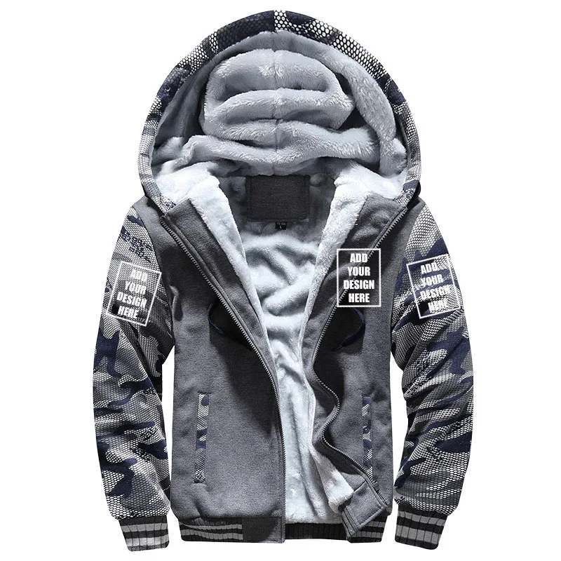 

Men's Jacket Camouflage Thicken Winter Jackets for Men Fleece Long Sleeve Coat Man Casual Hoodies Streetwear Men's Coats