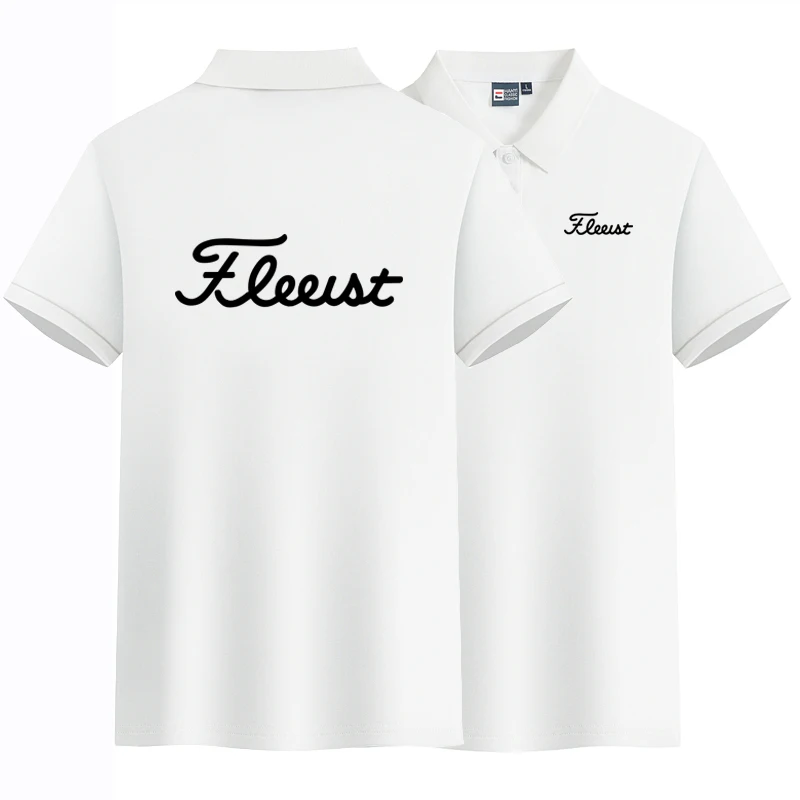 

Мужская хлопковая рубашка-поло, летняя дышащая рубашка-поло с коротким рукавом, в Корейском стиле, лето