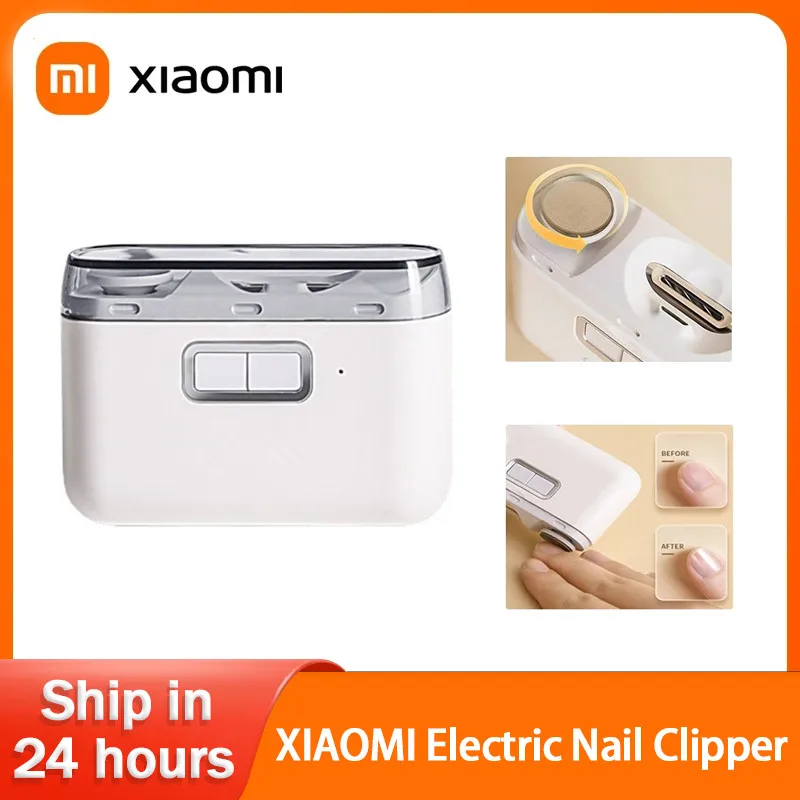 

XIAOMI Mijia Original Electric Nail Clipper with Light Rechargeble Automatic 2 in 1 Nail Trimmer Polishing Nail Grinding Care