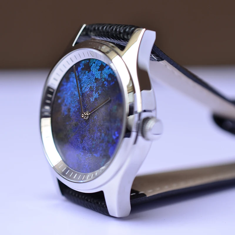 Australia Opal Gems Watches Womens Love Memorial 36mm Stainless Steel Quartz Dress Small Watch