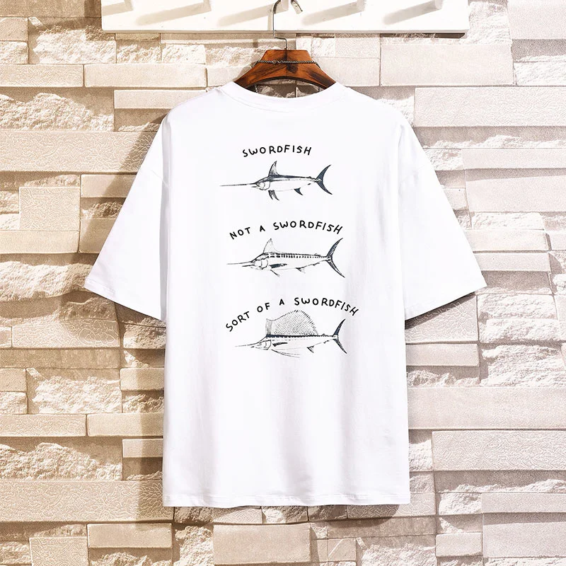 

Мужские летние футболки 2023, топы, футболки с принтом в стиле хип-хоп, Ранняя Повседневная футболка большого размера в стиле Харадзюку для му...