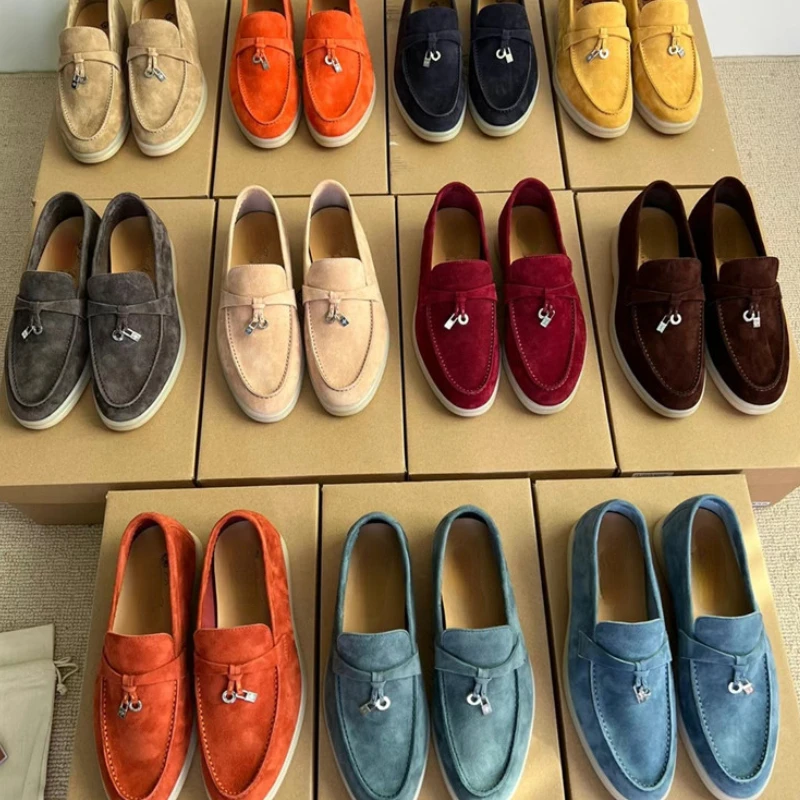 

New Fashion Soft-soled Loafers Slip-on Lazy Flat Women's Large Size Single Shoes