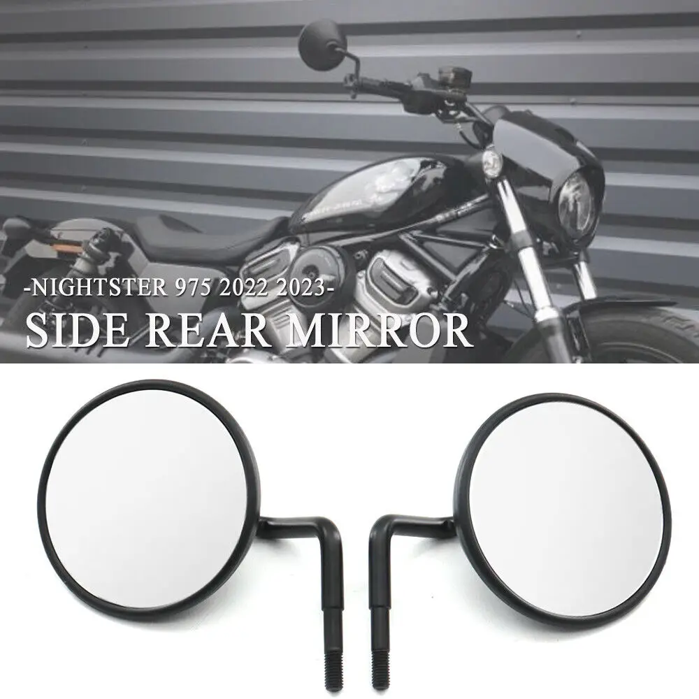 

For Harley Sportster S 1250 Nightster 975 2022 2023 Motorcycle Rearview Rear View Mirrors Glass Back Side Mirror Holder Bracket