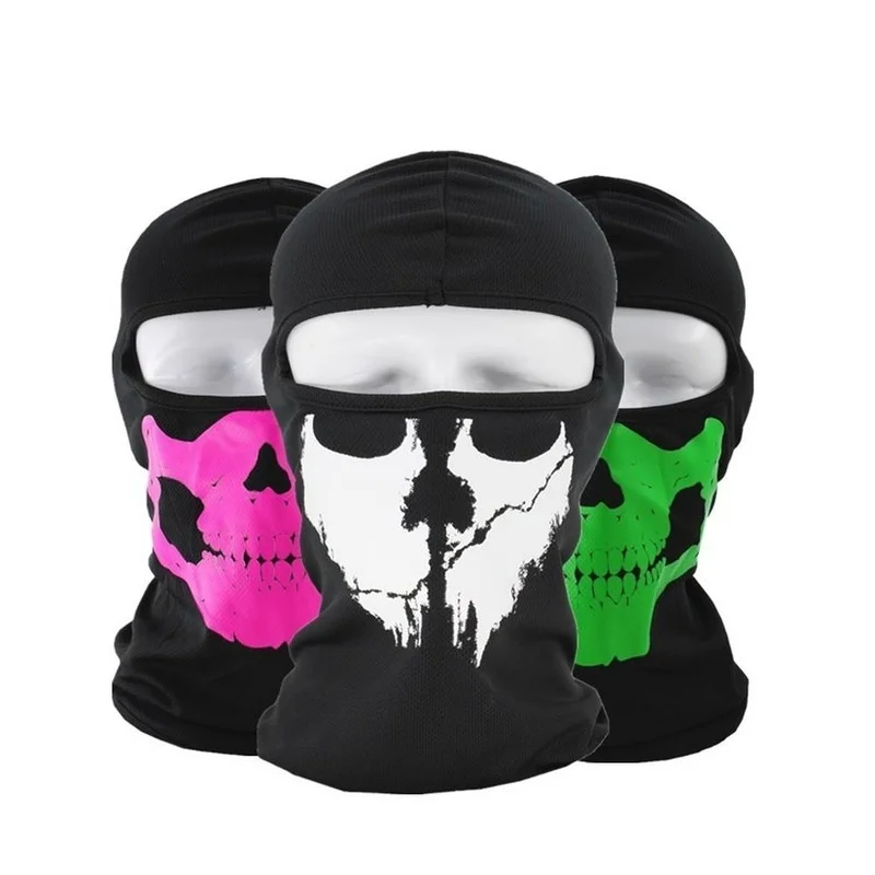 

Men's Summer Outdoor Balaclava Mask Motorcycle Riding Caps Face Cover Airsoft Cosplay Ghost Roach Sports Tricky Hip Hop Hat 2022