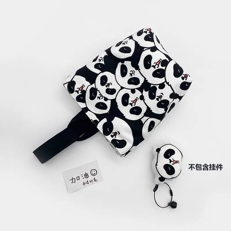 Cartoon Handheld carry bags, canvas bucket bags, cute panda portable cup bags, Diaper Coin Case Mini Stuffs Carry