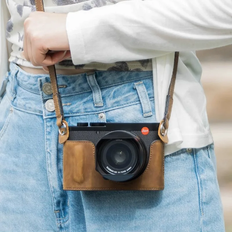 Чехол из натуральной кожи ручной работы для Leica Q 3