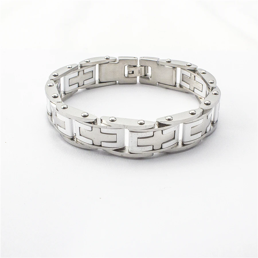 

2022 New Arrival Multi Cross Chain Bracelet Women Bangles Christmas Gift Stainless Steel Jewelry for Lovers Pulseira Masculina