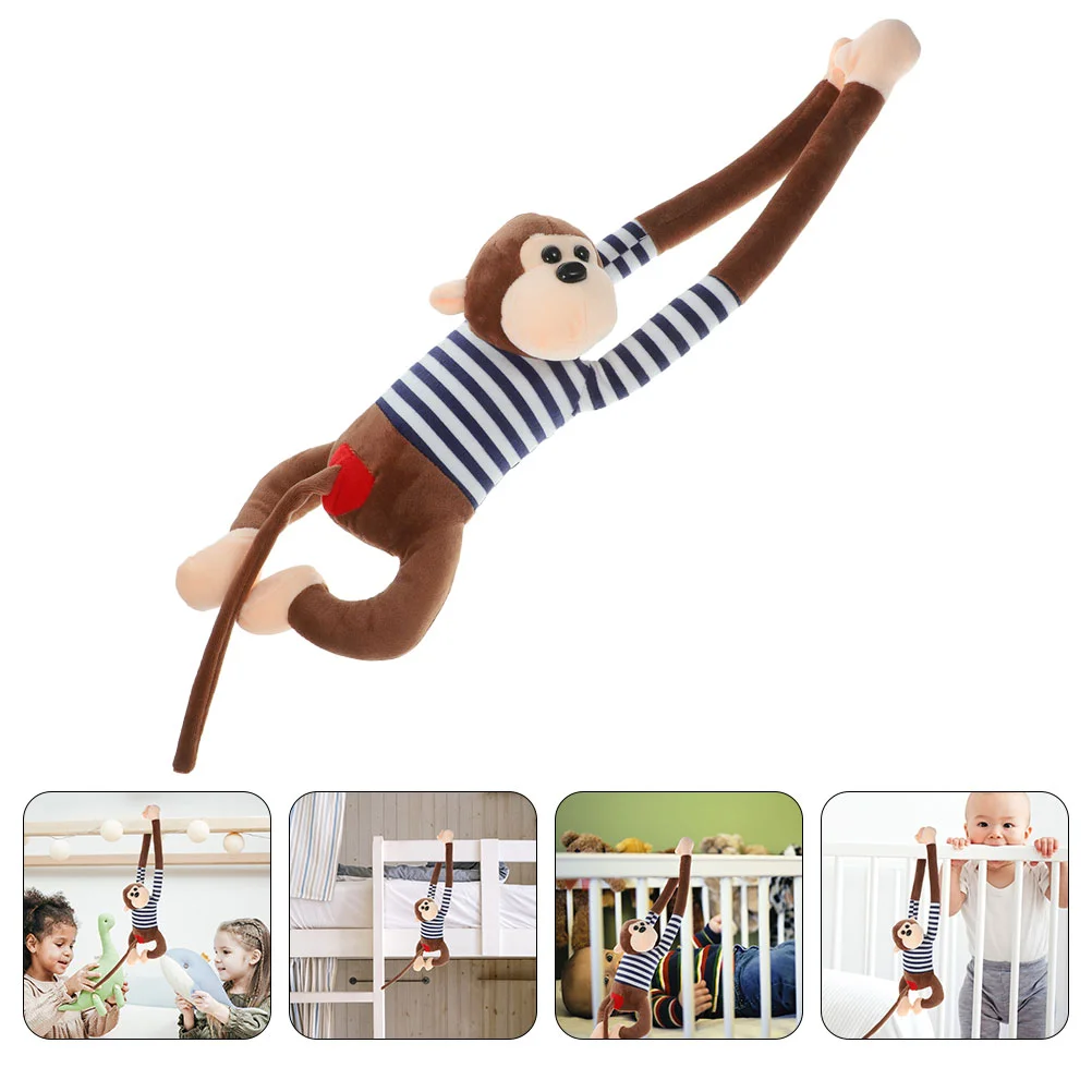 

Plush Stuffed Monkey Cartoon Animal Toy Hanging Stuffed Monkey Curtain Ring