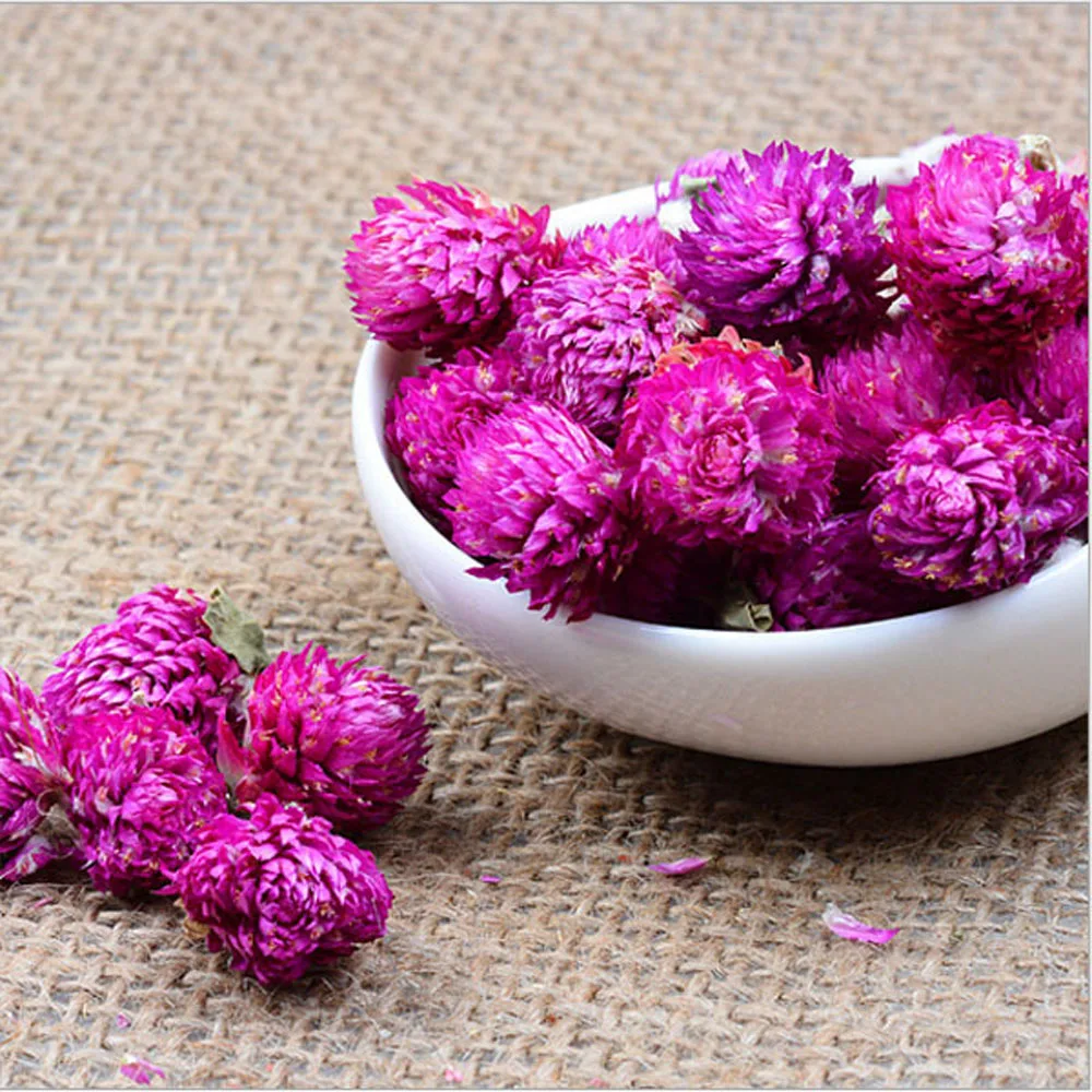 

100g Free Shipping Natural Dried Purple Gomphrena Globosa Flower Buds Globe Amaranth Flower Buds