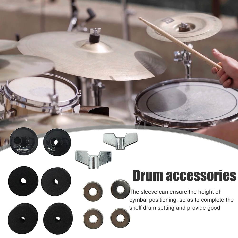 

Барабанная войлочная прокладка, гайки, шайбы, аксессуары для барабан, улучшение качества звука, прокладка, Корпусная втулка 12 шт./компл.