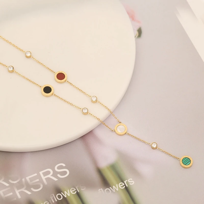 Ins Butterfly Shell Chain Pendant Necklace for Women Fashion Heart Round Star Moon Choker Wedding Friends Beach Jewelry Gift