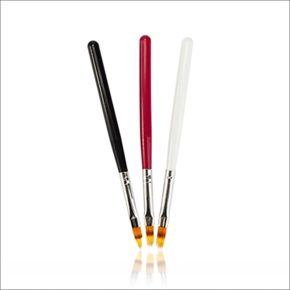 

1pc Nail Art Brush Professional Nail Shadow Effect Pen Brushes Black White Pink Manicure Tools Nail Polish Glitter Accessories