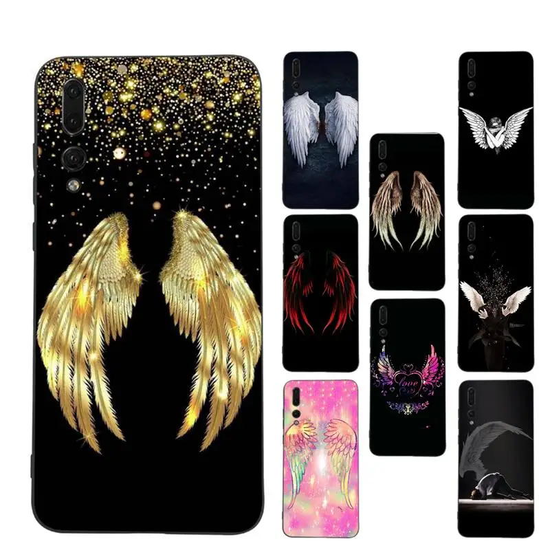 

MaiYaCa Angel Wings Phone Case for Samsung A51 A30s A52 A71 A12 for Huawei Honor 10i for OPPO vivo Y11 cover